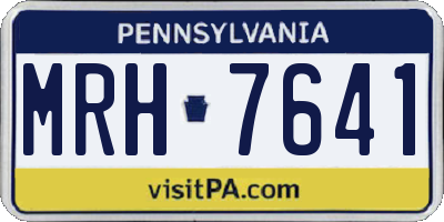 PA license plate MRH7641