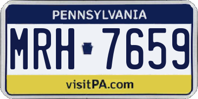 PA license plate MRH7659