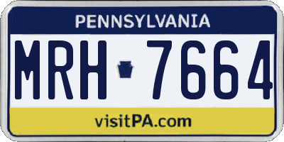 PA license plate MRH7664