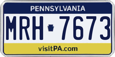 PA license plate MRH7673