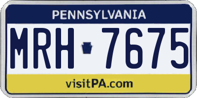 PA license plate MRH7675