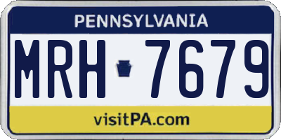 PA license plate MRH7679