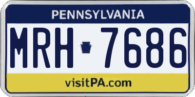 PA license plate MRH7686