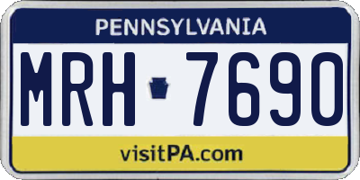 PA license plate MRH7690