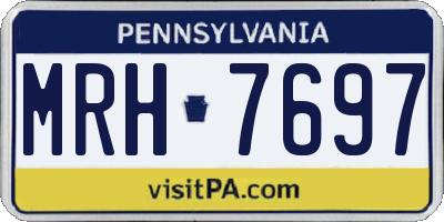 PA license plate MRH7697