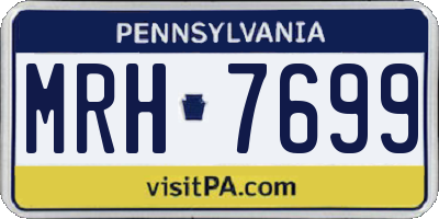 PA license plate MRH7699