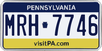 PA license plate MRH7746