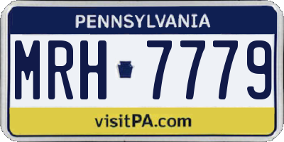 PA license plate MRH7779