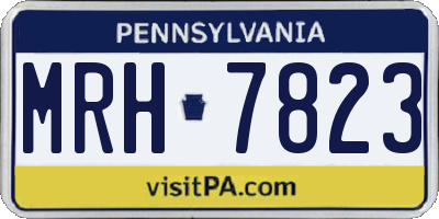 PA license plate MRH7823