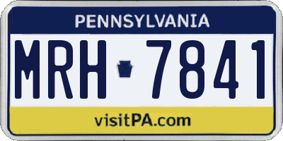 PA license plate MRH7841