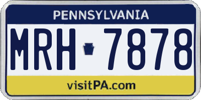 PA license plate MRH7878