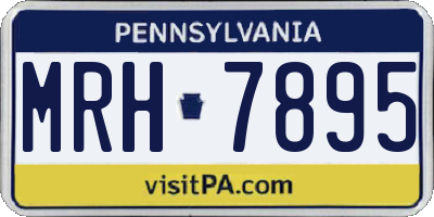 PA license plate MRH7895