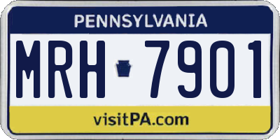 PA license plate MRH7901