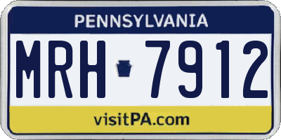 PA license plate MRH7912
