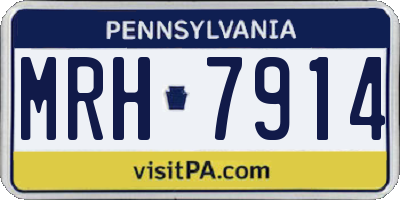 PA license plate MRH7914