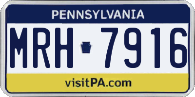 PA license plate MRH7916