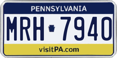 PA license plate MRH7940