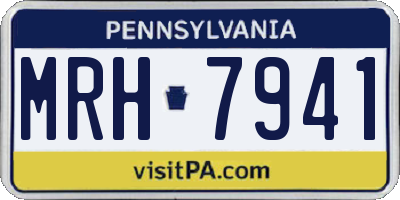 PA license plate MRH7941