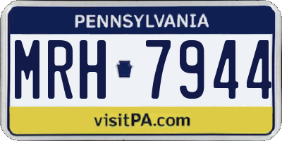 PA license plate MRH7944