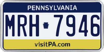 PA license plate MRH7946