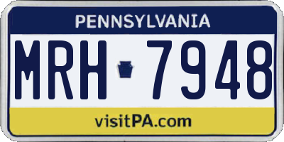 PA license plate MRH7948
