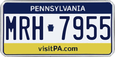 PA license plate MRH7955