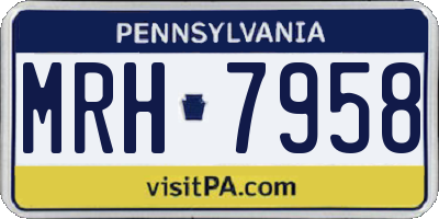PA license plate MRH7958