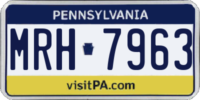 PA license plate MRH7963