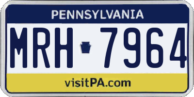 PA license plate MRH7964
