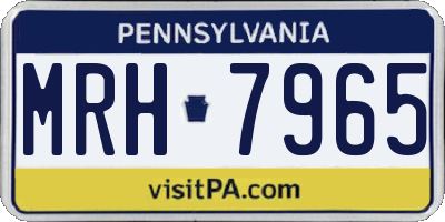 PA license plate MRH7965