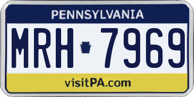 PA license plate MRH7969