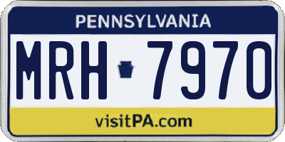 PA license plate MRH7970