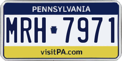 PA license plate MRH7971