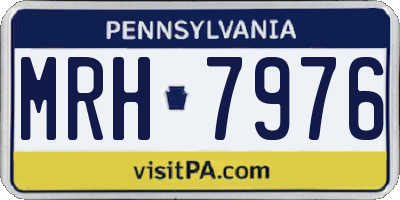 PA license plate MRH7976