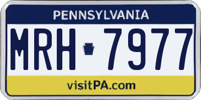 PA license plate MRH7977