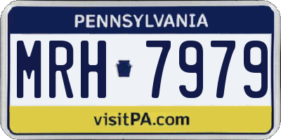 PA license plate MRH7979