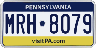 PA license plate MRH8079
