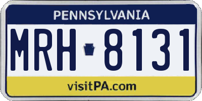 PA license plate MRH8131
