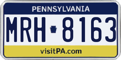 PA license plate MRH8163