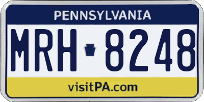 PA license plate MRH8248