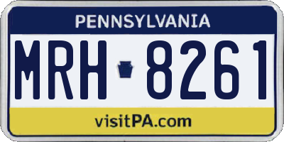 PA license plate MRH8261