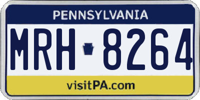 PA license plate MRH8264