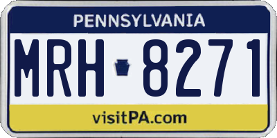 PA license plate MRH8271