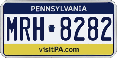 PA license plate MRH8282