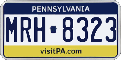 PA license plate MRH8323