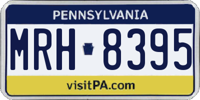 PA license plate MRH8395