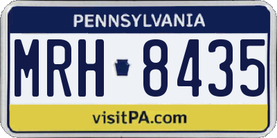 PA license plate MRH8435