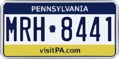 PA license plate MRH8441