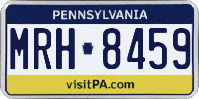 PA license plate MRH8459