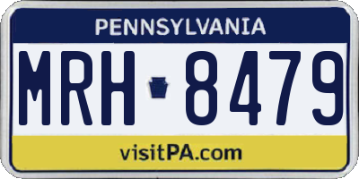 PA license plate MRH8479